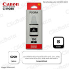 Tinta Canon GI-190Bk Black 135ML G3110, G4110, G21101 Original