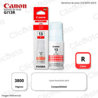Tinta Canon GI-13R Red 70ml Pixma G510, G610 Original