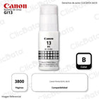Tinta Canon GI-13K Black 70ML Pixma G510, G610 Original