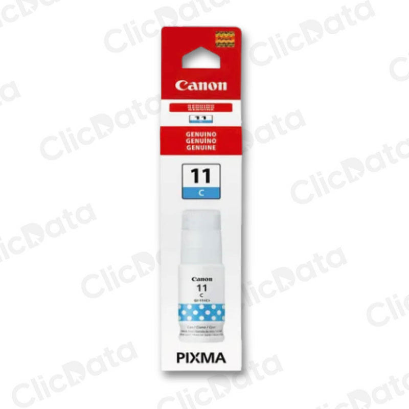 Tinta Canon GI-11C Cyan 6,000 Pág. Pixma G3160, G2160 Original