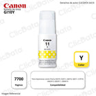 Tinta Canon GI-10Y Yellow 7,700 Pag G6010, G7010 Original