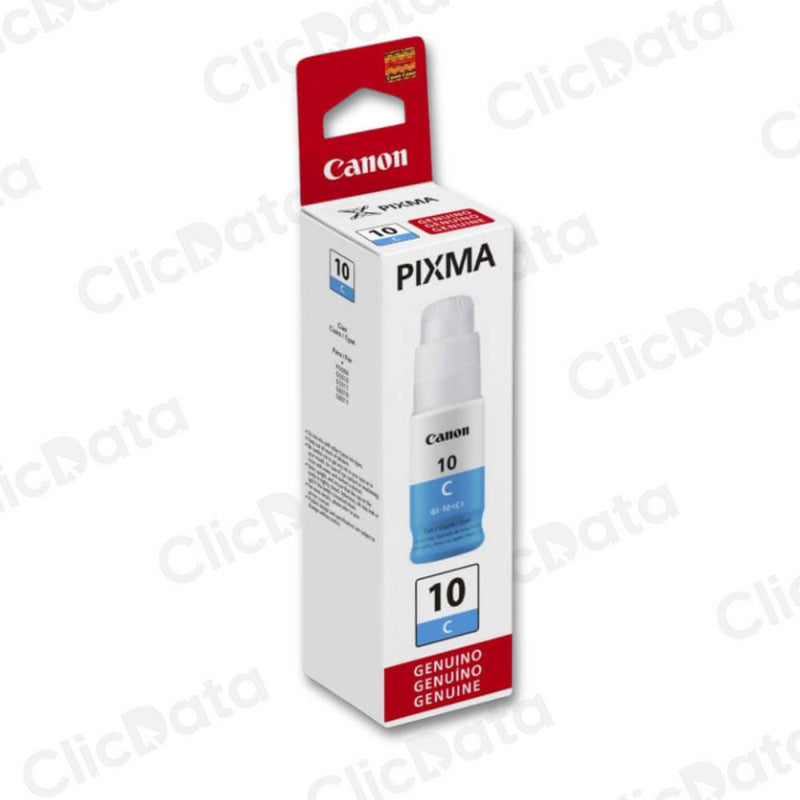Tinta Canon GI-10C Cyan 7,700 Pag G6010, G7010 Original
