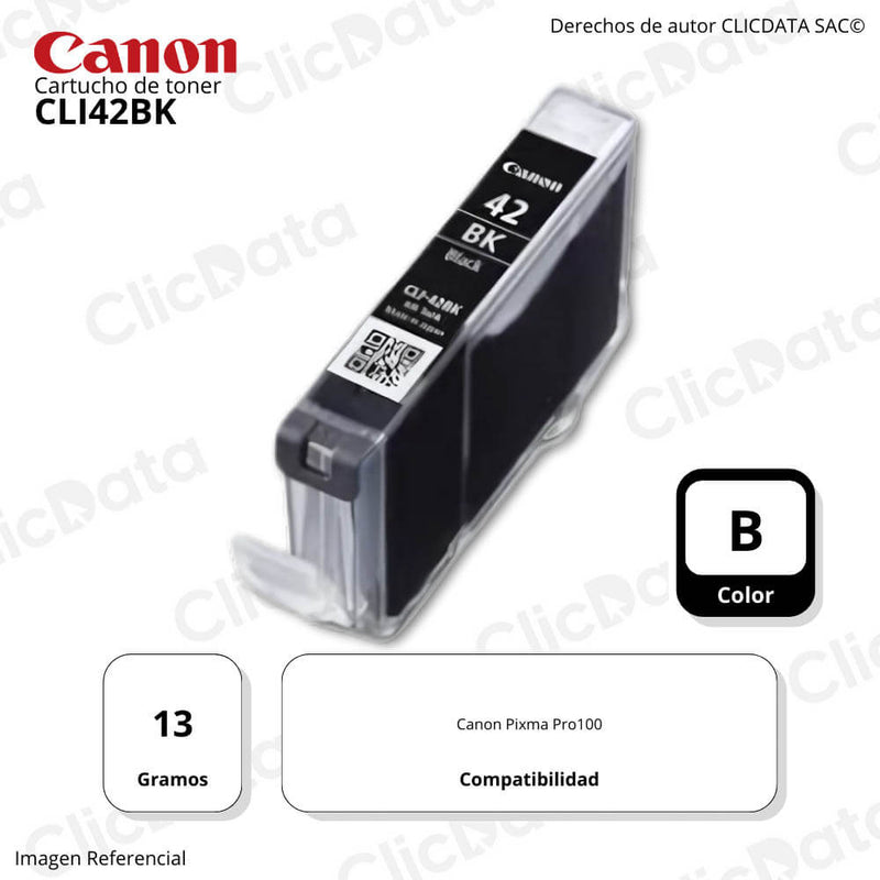 Tinta Canon Cli-42Bk Black 13ML Canon Pixma Pro 100 Original
