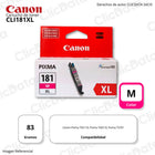 Tinta Canon Cli-181Xl Magenta 8.3ML Ts6110 , Ts6210, Ts701 Original