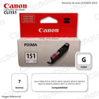 Tinta Canon Cli-151 Gris 7ML MG6210, MG6310, MG7110 Original