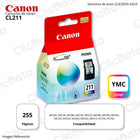 Tinta Canon CL-211 Color 255 Pág MP240, MP250, MP480 Original