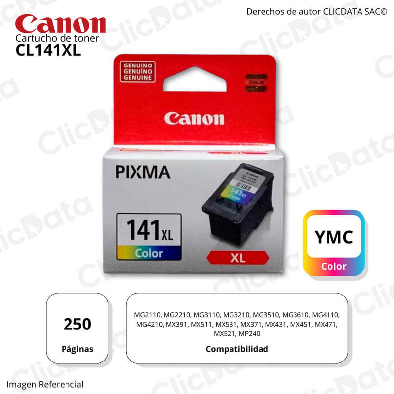 Tinta Canon CL-141Xl Color 15ml MG3110, MG3510, MG4110 Original