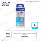 Tinta Brother BTD 100C Cyan Dcp-T230, 430W, 436W Original
