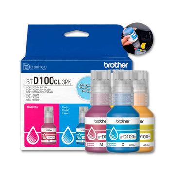 Pack 3 Tintas Brother BTD 100Cl3Pk Color Original