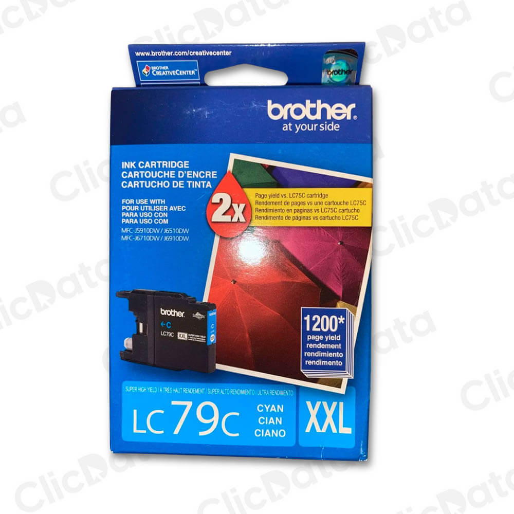Tinta Brother LC 79C Cian 1,200 Pág. MFC-J6510DW, MFC-J6910DW Original