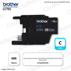 Tinta Brother LC 75C Cyan 600 Pág. J5910DW, J6710DW Original