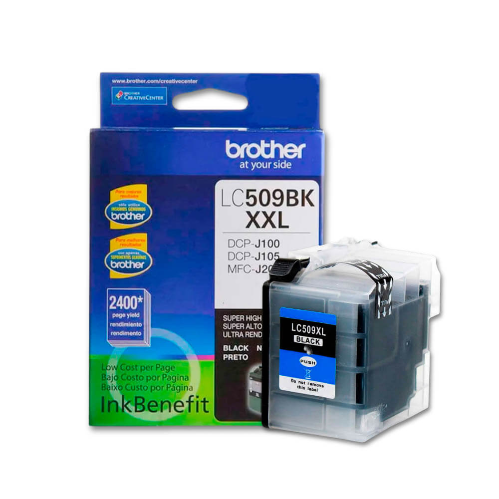 Tinta Brother LC 509Bk Black 2,400 Pág. DCP-J100, DCP-J105 Original