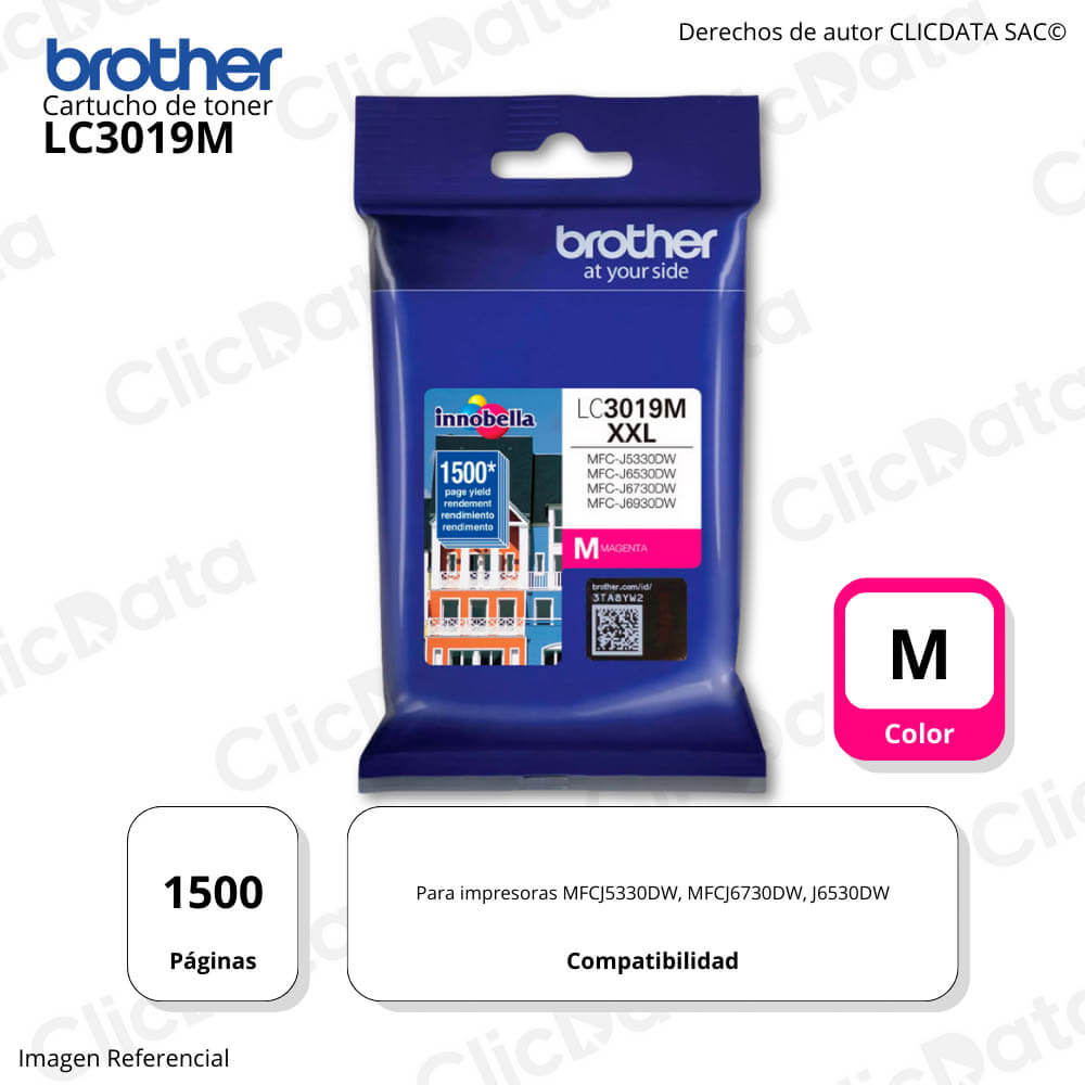 Tinta Brother LC 3019M Magenta 1,500 Pág. J5330DW, J6930DW Original