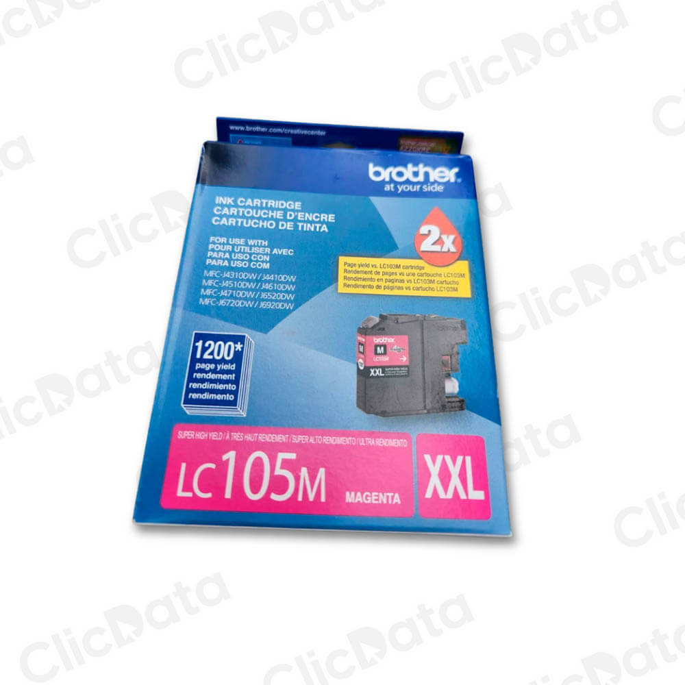 Tinta Brother LC 105M Magenta 1,200 Pág. MFC-J4310DW, J4510DW Original