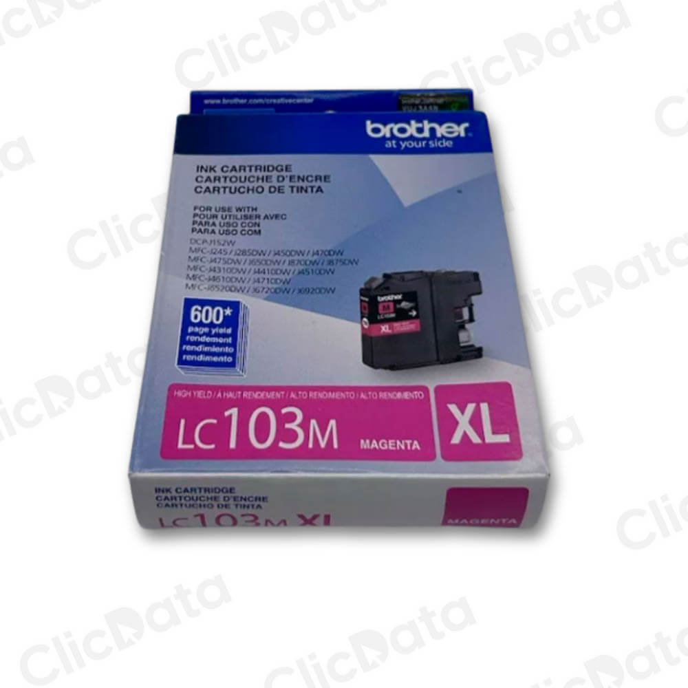 Tinta Brother LC 103M Magenta 600 Pág. MFC-4510DW, 4710DW Original