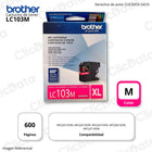Tinta Brother LC 103M Magenta 600 Pág. MFC-4510DW, 4710DW Original