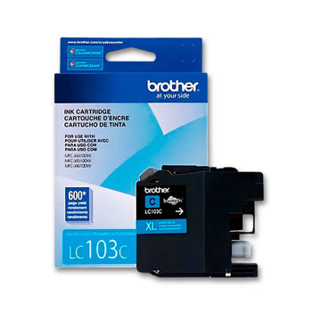 Tinta Brother LC 103C Cian 600 Pág. MFC-4510DW, 4710DW Original