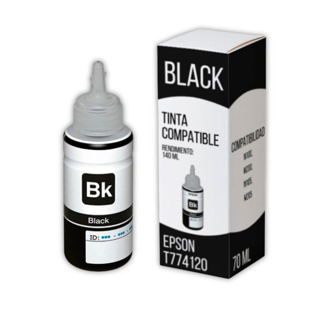 Tinta Epson T774120 Negro 140ml L656, L1455, M105 Compatible