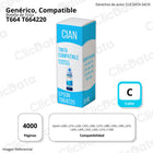 Tinta Epson T664220 Cian 70ml L455, L200, L565,L210 Compatible
