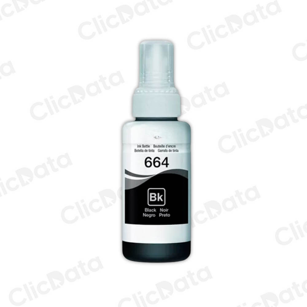 Tinta Epson T664120 Negro 70ml L455, L200, L565,L210 Compatible