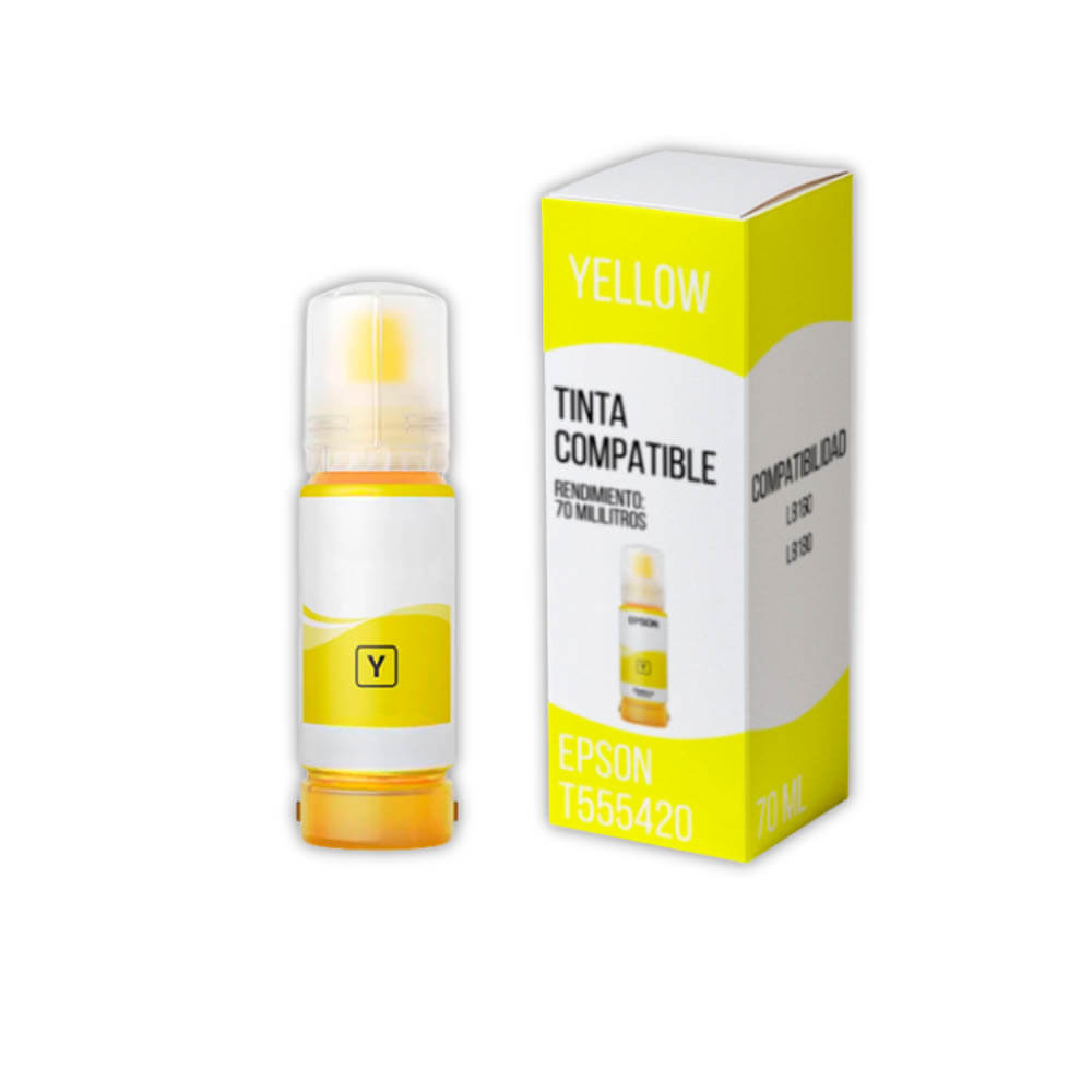 Tinta Epson T555420 Yellow 70 ml Epson L8160, L8180 Compatible