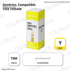 Tinta Epson T555420 Yellow 70 ml Epson L8160, L8180 Compatible