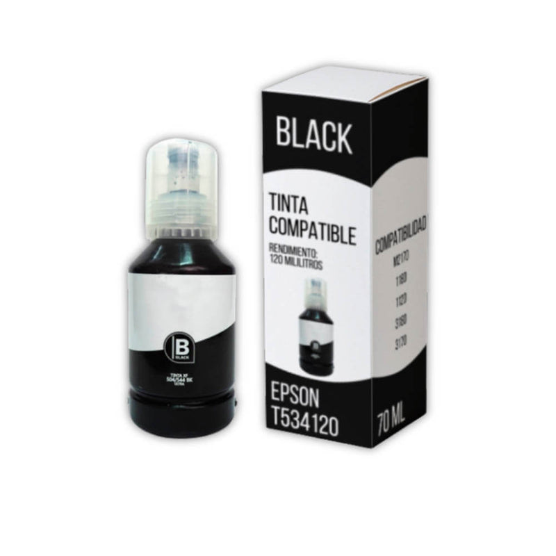 Tinta Epson T534120 Negro 120ml M1120,M1180,M2170 Compatible