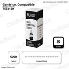 Tinta Epson T534120 Negro 120ml M1120,M1180,M2170 Compatible