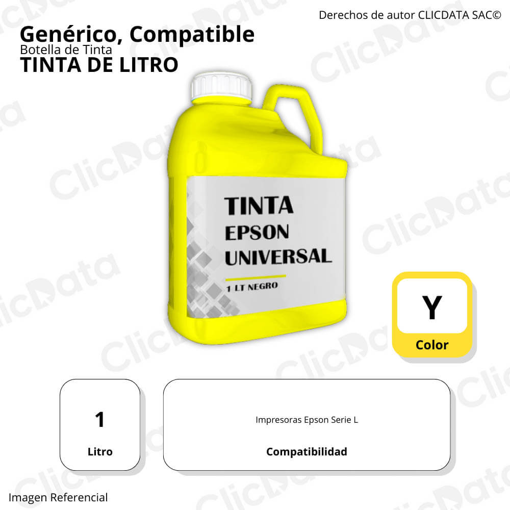 Tinta de Litro UV para Epson Yellow Compatible