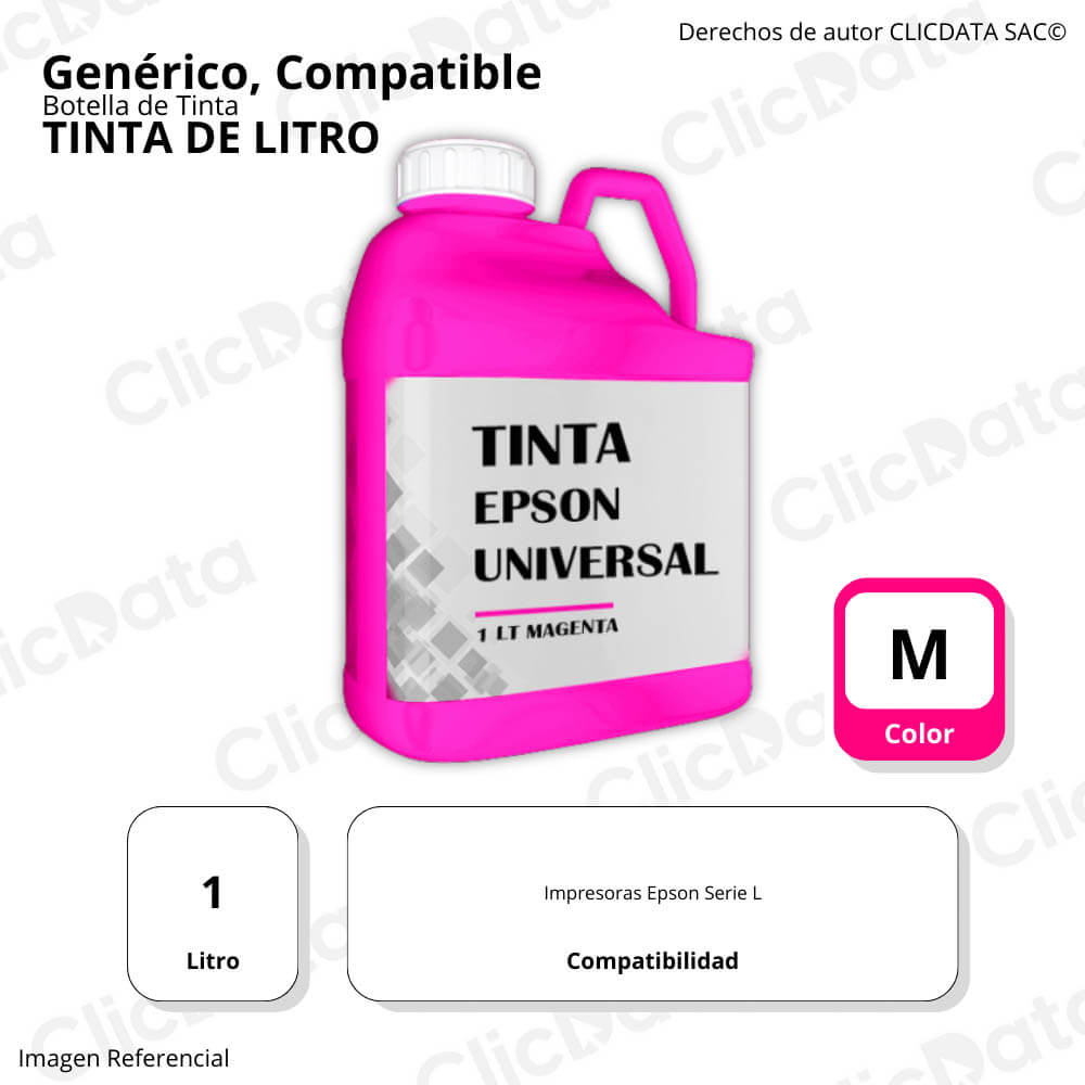 Tinta de Litro UV para Epson Magenta Compatible