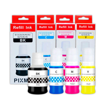 Kit de Tinta Canon GI-11 Negro y colores G3160, G2160 Compatible
