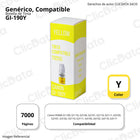 Tinta Canon GI190Y Yellow 70ml Canon G4110, G2110 Compatible