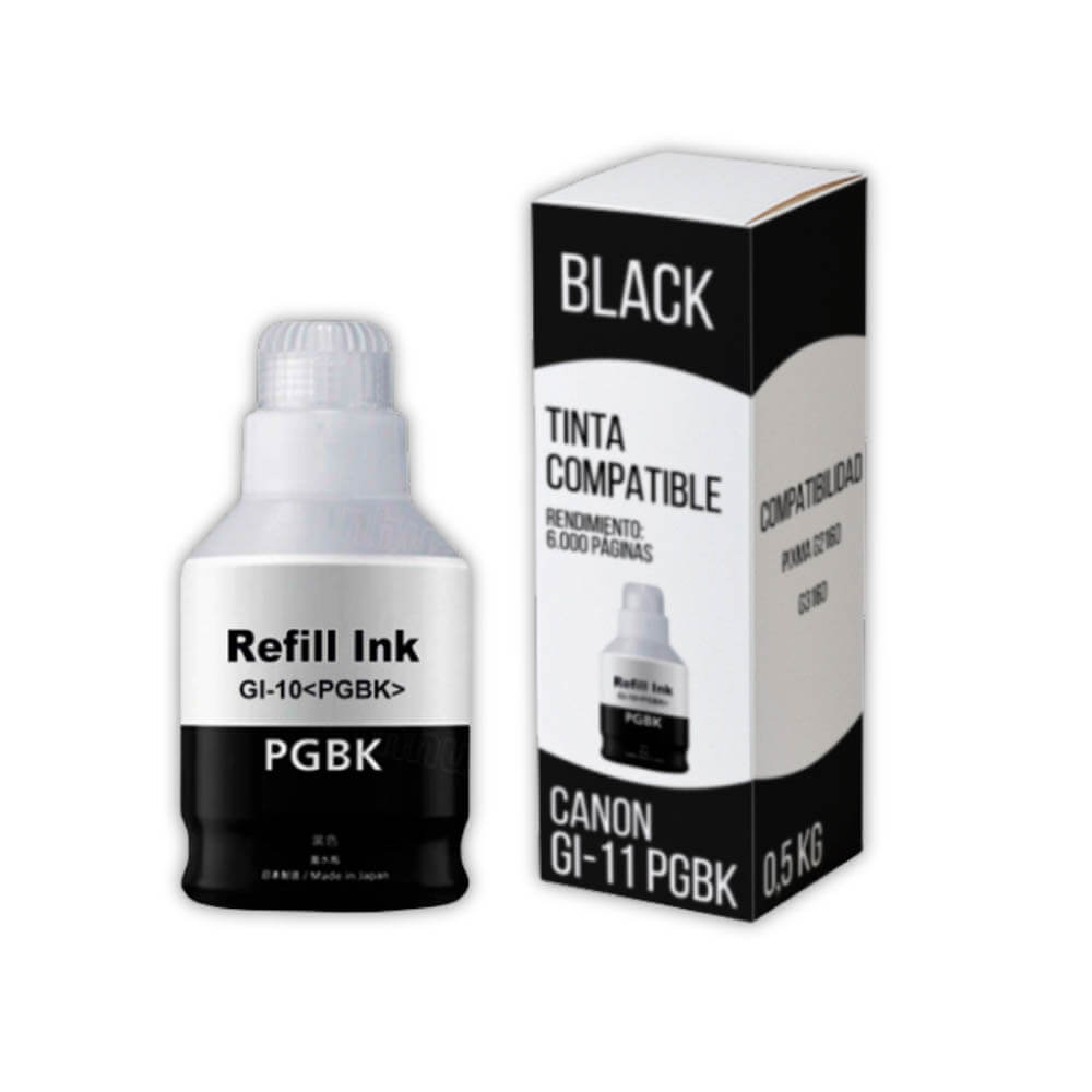 Tinta Canon GI 11BK Negro 135ml Canon G2160, G3160 Compatible