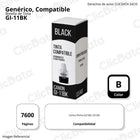 Tinta Canon GI 11BK Negro 135ml Canon G2160, G3160 Compatible