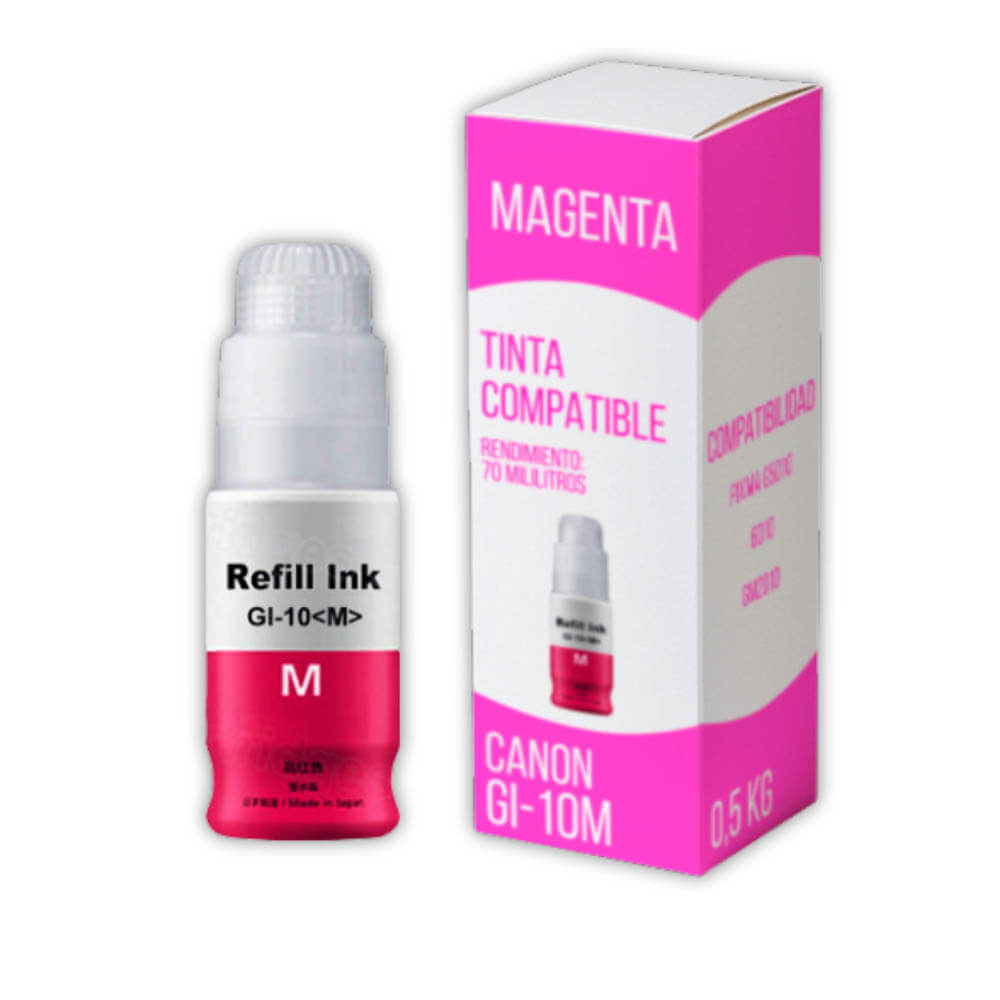 Tinta Canon GI 10M Magenta 70ml Canon G5010, G6010 Compatible
