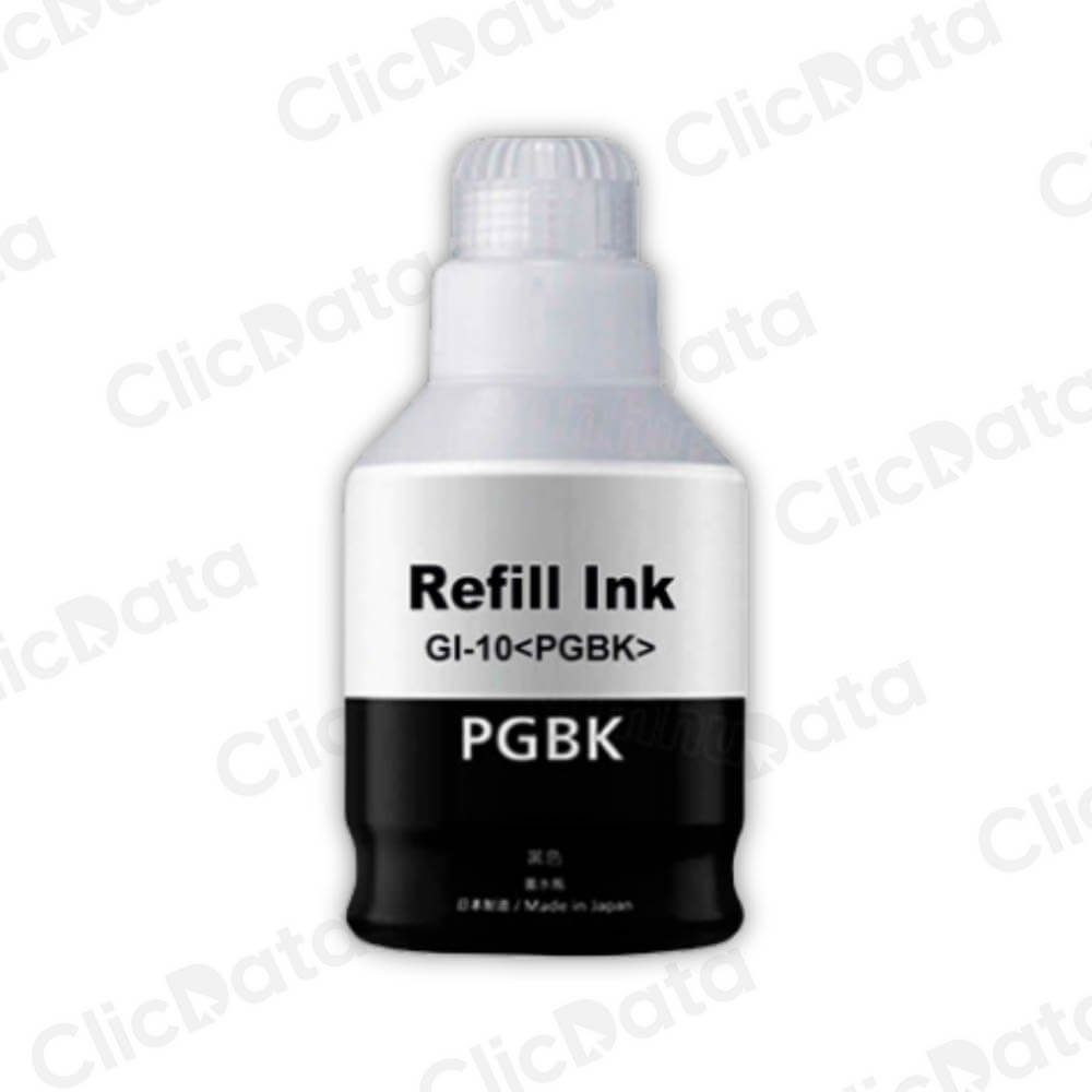 Tinta Canon GI 10 PGBK Negro 170ml G5010, G6010 Compatible