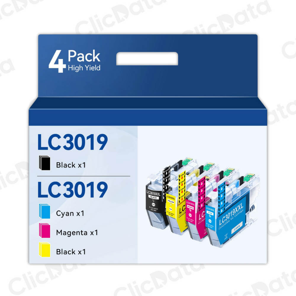 Pack deTinta Brother LC-3019XL CYMK J5330DW, J6730DW Compatible