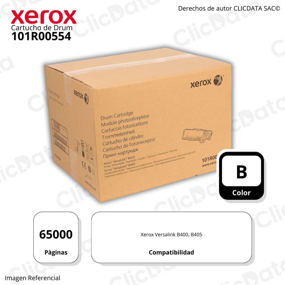 Tambor Xerox 101R00554 65,000 Pág. B400, B405 Original