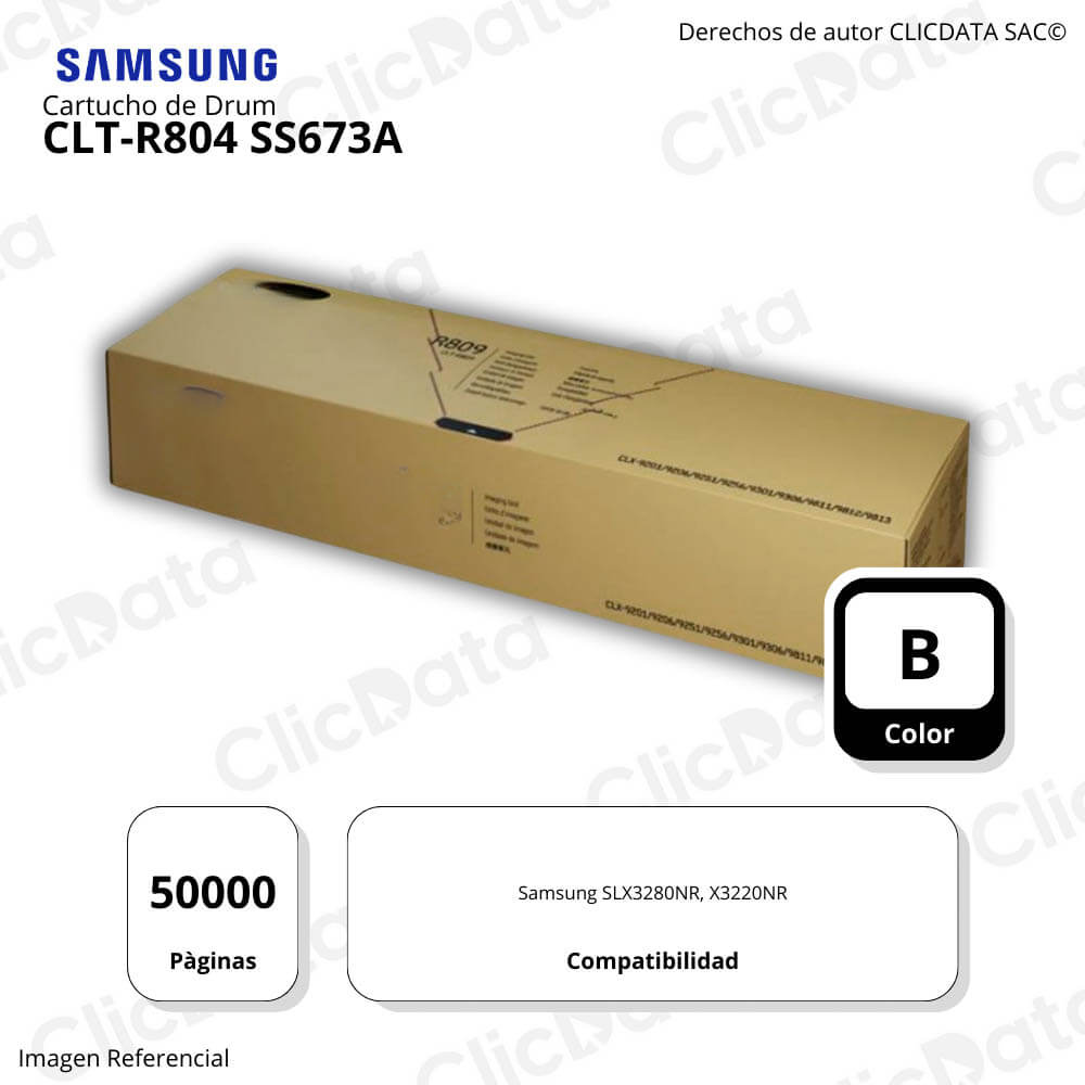 Tambor Samsung CLT R804 Negro SS673A 50,000  Pág. x3220nr Original