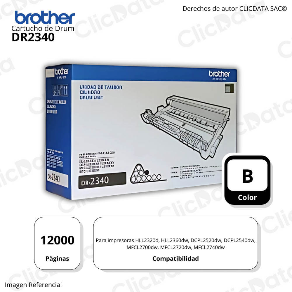 Tambor Brother Dr2340 12,000 Pág. L2540DW, L2360DW Original