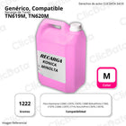 Recarga de Toner Konica Minolta TN 619 Magenta 1222g Compatible