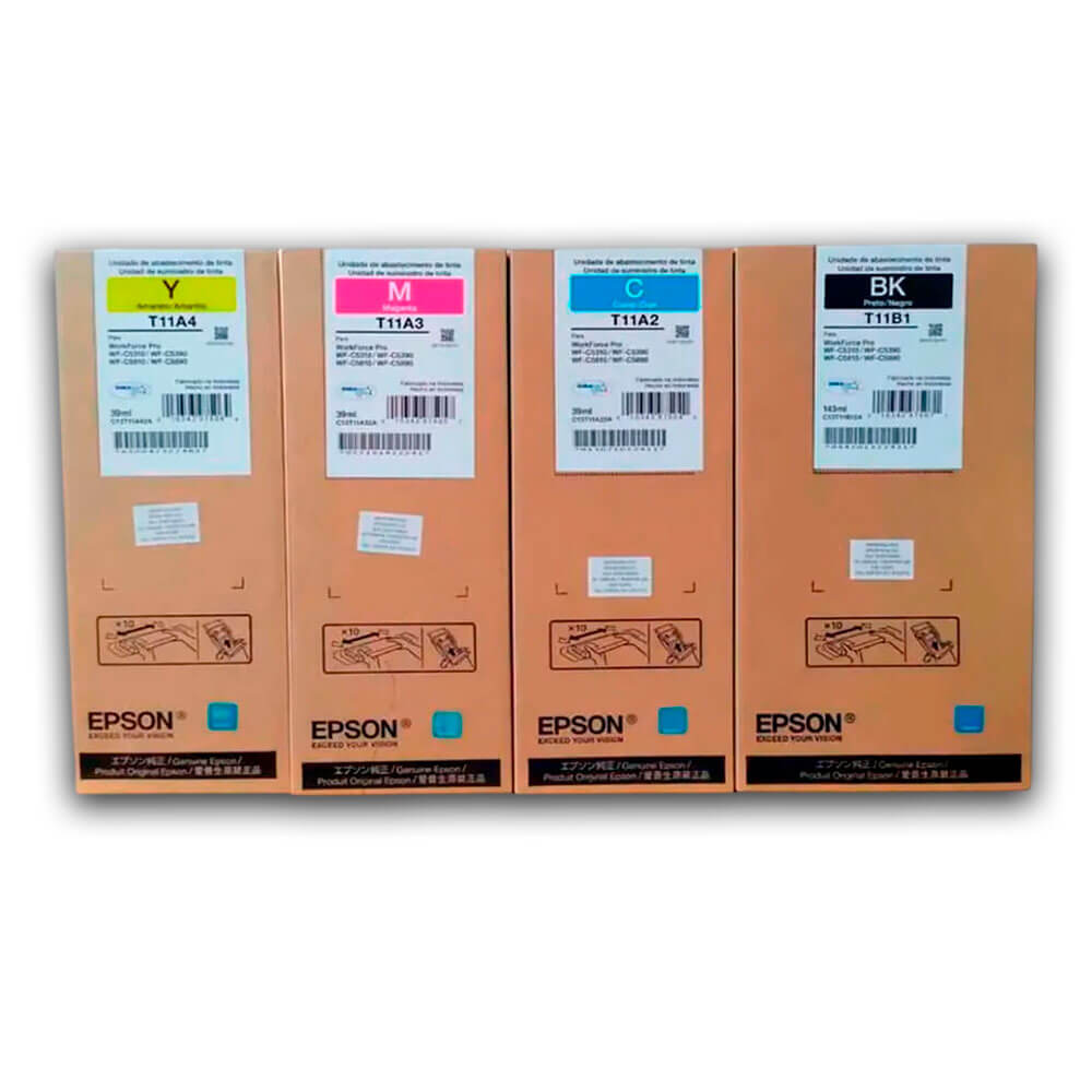 Pack Tinta Epson T11B Negro y T11A WFC5810, C5310, C5890 Original