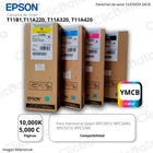 Pack Tinta Epson T11B Negro y T11A WFC5810, C5310, C5890 Original