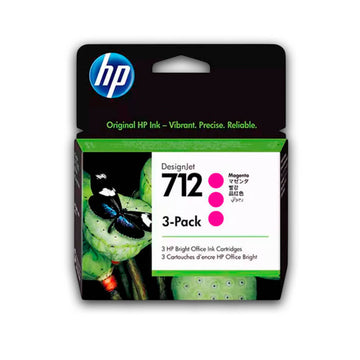 Pack De 3 Tintas HP 712 Magenta 3ED78A 29ml T650,T250 Original
