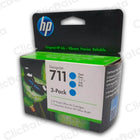 Pack de 3 Tintas HP 711 Cyan CZ134A 29ml T120, T520 Original