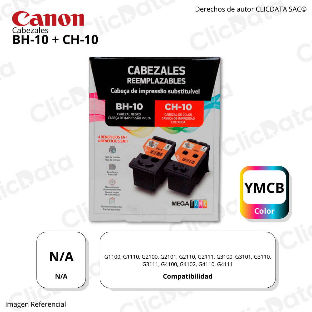 Pack Cabezal Canon Kit BH 10 + CH10 G2110, G3100, G4110 Original