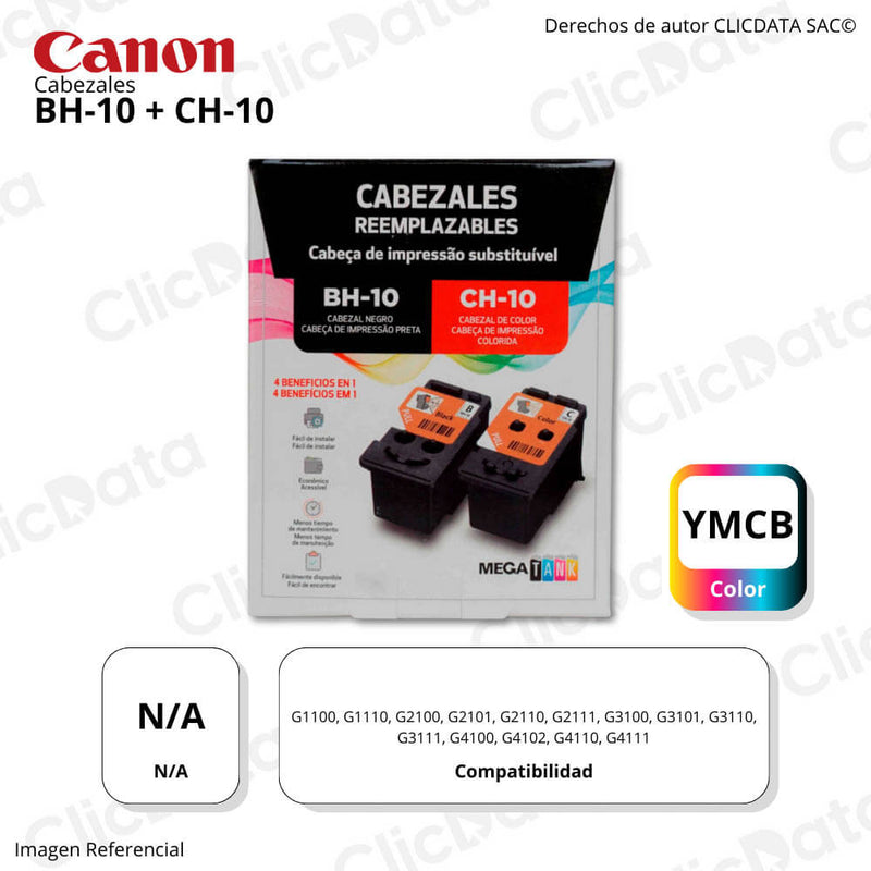 Pack Cabezal Canon Kit BH 10 + CH10 G2110, G3100, G4110 Original