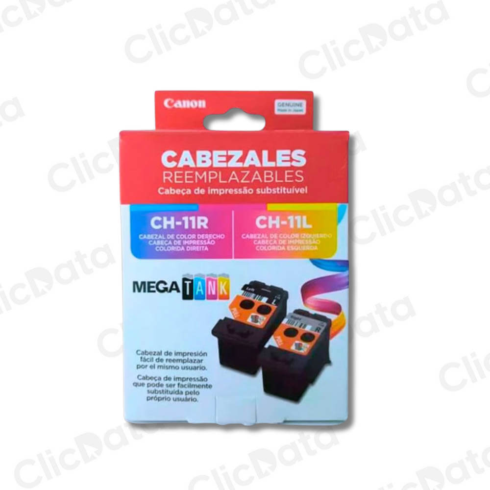 Pack Cabezal Canon CH 11R+CH 11L Negro y Color G510, G610 Original