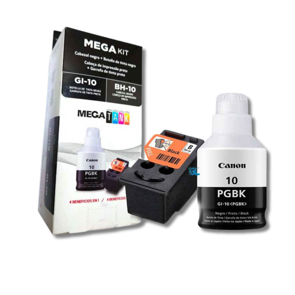 Pack Cabezal Canon Bh 10 + Tinta Gi 10Bk G5010, G6010 Original