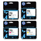 Kit de Tinta HP 712 Negro y Tricolor T210, T250, T650 Original